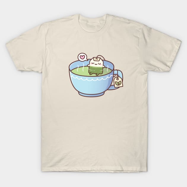 Cute Tea Bag Relaxing In A Tea Cup T-Shirt by rustydoodle